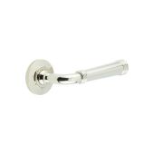 BUR35KIT158 Frelan Hardware Burlington Highgate Door Handles on Chamfered Rose Polished Nickel
