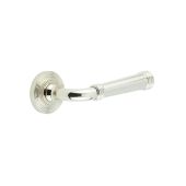 BUR35KIT160 Frelan Hardware Burlington Highgate Door Handles on Reeded Rose Polished Nickel