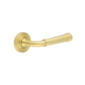 BUR35KIT235 Frelan Hardware Burlington Highgate Door Handles on Plain Rose Satin Brass