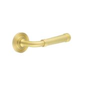 BUR35KIT238 Frelan Hardware Burlington Highgate Door Handles on Reeded Rose Satin Brass