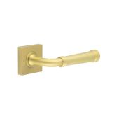 BUR35KIT240 Frelan Hardware Burlington Highgate Door Handles on Square Plain Rose Satin Brass