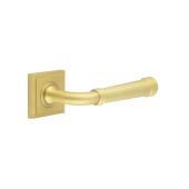 BUR35KIT241 Frelan Hardware Burlington Highgate Door Handles on Square Stepped Rose Satin Brass
