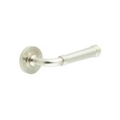 BUR35KIT313 Frelan Hardware Burlington Highgate Door Handles on Plain Rose Satin Nickel