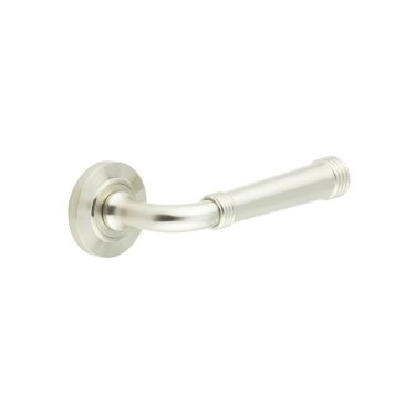 Click Here To Enlarge This Photo Of BUR35KIT314 Frelan Hardware Burlington Highgate Door Handles on Chamfered Rose Satin Nickel