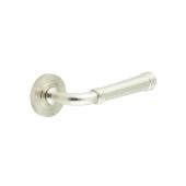 BUR35KIT317 Frelan Hardware Burlington Highgate Door Handles on Knurled Rose Satin Nickel