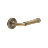 BUR35KIT5 Frelan Hardware Burlington Highgate Door Handles on Knurled Rose Antique Brass