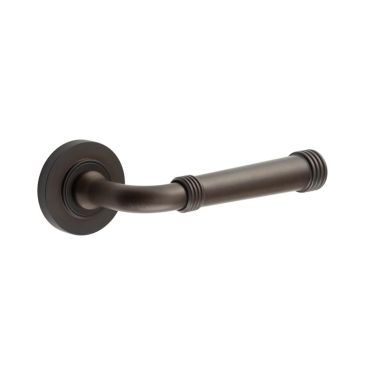 Click Here To Enlarge This Photo Of BUR35KIT79 Frelan Hardware Burlington Highgate Door Handles on Plain Rose Dark Bronze