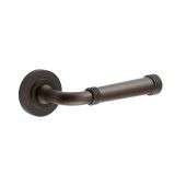 BUR35KIT79 Frelan Hardware Burlington Highgate Door Handles on Plain Rose Dark Bronze