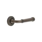 BUR35KIT80 Frelan Hardware Burlington Highgate Door Handles on Chamfered Rose Dark Bronze