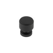 BUR400MB Frelan Hardware Burlington Piccadilly Knurled 30mm Cupboard Knob Matt Black