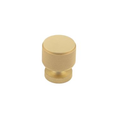 Click Here To Enlarge This Photo Of BUR400SB Frelan Hardware Burlington Piccadilly Knurled 30mm Cupboard Knob Satin Brass