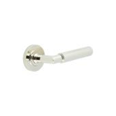 BUR40KIT157 Frelan Hardware Burlington Piccadilly Door Handles on Plain Rose Polished Nickel