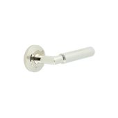 BUR40KIT158 Frelan Hardware Burlington Piccadilly Door Handles on Chamfered Rose Polished Nickel