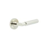 BUR40KIT159 Frelan Hardware Burlington Piccadilly Door Handles on Stepped Rose Polished Nickel