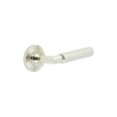 BUR40KIT160 Frelan Hardware Burlington Piccadilly Door Handles on Reeded Rose Polished Nickel