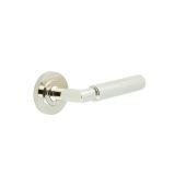 BUR40KIT161 Frelan Hardware Burlington Piccadilly Door Handles on Knurled Rose Polished Nickel