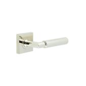 BUR40KIT162 Frelan Hardware Burlington Piccadilly Door Handles on Square Plain Rose Polished Nickel