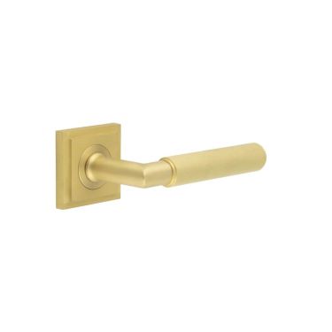 Click Here To Enlarge This Photo Of BUR40KIT241 Frelan Hardware Burlington Piccadilly Door Handles on Square Stepped Rose Satin Brass