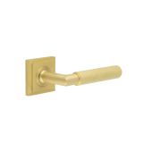 BUR40KIT241 Frelan Hardware Burlington Piccadilly Door Handles on Square Stepped Rose Satin Brass