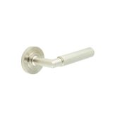 BUR40KIT313 Frelan Hardware Burlington Piccadilly Door Handles on Plain Rose Satin Nickel