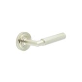 BUR40KIT315 Frelan Hardware Burlington Piccadilly Door Handles on Stepped Rose Satin Nickel