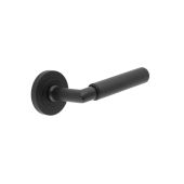 BUR40KIT326 Frelan Hardware Burlington Piccadilly Door Handles on Plain Rose Matt Black