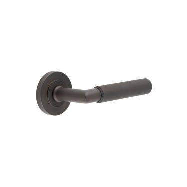 Click Here To Enlarge This Photo Of BUR40KIT79 Frelan Hardware Burlington Piccadilly Door Handles on Plain Rose Dark Bronze