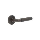 BUR40KIT79 Frelan Hardware Burlington Piccadilly Door Handles on Plain Rose Dark Bronze