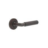 BUR40KIT81 Frelan Hardware Burlington Piccadilly Door Handles on Stepped Rose Dark Bronze