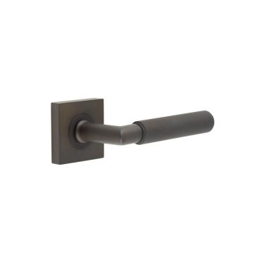 Click Here To Enlarge This Photo Of BUR40KIT84 Frelan Hardware Burlington Piccadilly Door Handles on Square Plain Rose Dark Bronze