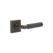 BUR40KIT84 Frelan Hardware Burlington Piccadilly Door Handles on Square Plain Rose Dark Bronze