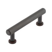 BUR410DB Frelan Hardware Burlington Piccadilly Knurled Cabinet Handle 96mm Dark Bronze