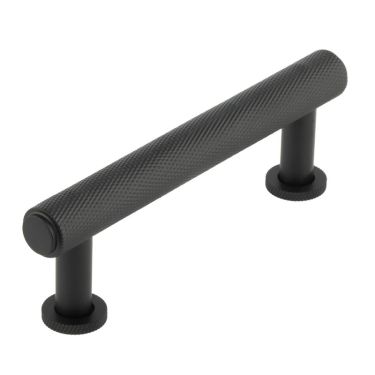 Click Here To Enlarge This Photo Of BUR410MB Frelan Hardware Burlington Piccadilly Knurled Cabinet Handle 96mm Matt Black
