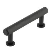 BUR410MB Frelan Hardware Burlington Piccadilly Knurled Cabinet Handle 96mm Matt Black