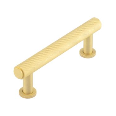 Click Here To Enlarge This Photo Of BUR410SB Frelan Hardware Burlington Piccadilly Knurled Cabinet Handle 96mm Satin Brass