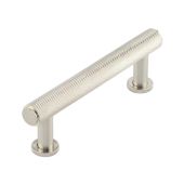 BUR410SN Frelan Hardware Burlington Piccadilly Knurled Cabinet Handle 96mm Satin Nickel