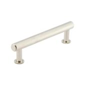 BUR411PN Frelan Hardware Burlington Piccadilly Knurled Cabinet Handle 128mm Polished Nickel