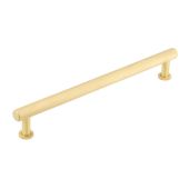 BUR412SB Frelan Hardware Burlington Piccadilly Knurled Cabinet Handle 224mm Satin Brass