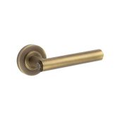 BUR45KIT1 Frelan Hardware Burlington Richmond Door Handles on Plain Rose Antique Brass