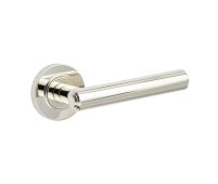 BUR45KIT157 Frelan Hardware Burlington Richmond Door Handles on Plain Rose Polished Nickel