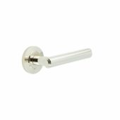 BUR45KIT158 Frelan Hardware Burlington Richmond Door Handles on Chamfered Rose Polished Nickel