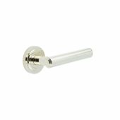 BUR45KIT159 Frelan Hardware Burlington Richmond Door Handles on Stepped Rose Polished Nickel