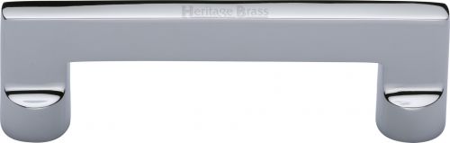 Click Here To Enlarge This Photo Of C0345 96-PC Heritage Brass Cabinet Pull Apollo Design 96mm ctc Polished Chrome Finish