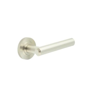 Click Here To Enlarge This Photo Of BUR45KIT317 Frelan Hardware Burlington Richmond Door Handles on Knurled Rose Satin Nickel