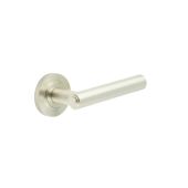 BUR45KIT317 Frelan Hardware Burlington Richmond Door Handles on Knurled Rose Satin Nickel