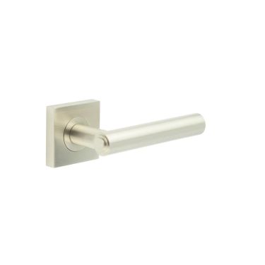 Click Here To Enlarge This Photo Of BUR45KIT318 Frelan Hardware Burlington Richmond Door Handles on Square Plain Rose Satin Nickel