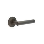BUR45KIT80 Frelan Hardware Burlington Richmond Door Handles on Chamfered Rose Dark Bronze