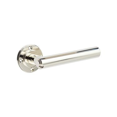 Click Here To Enlarge This Photo Of BUR45PN Frelan Hardware Burlington Richmond Door Handles (No Outer Rose) Polished Nickel