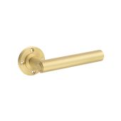 BUR45SB Frelan Hardware Burlington Richmond Door Handles (No Outer Rose) Satin Brass