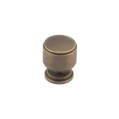 BUR501AB Frelan Hardware Burlington Belgrave 30mm Stepped Cupboard Knob Antique Brass